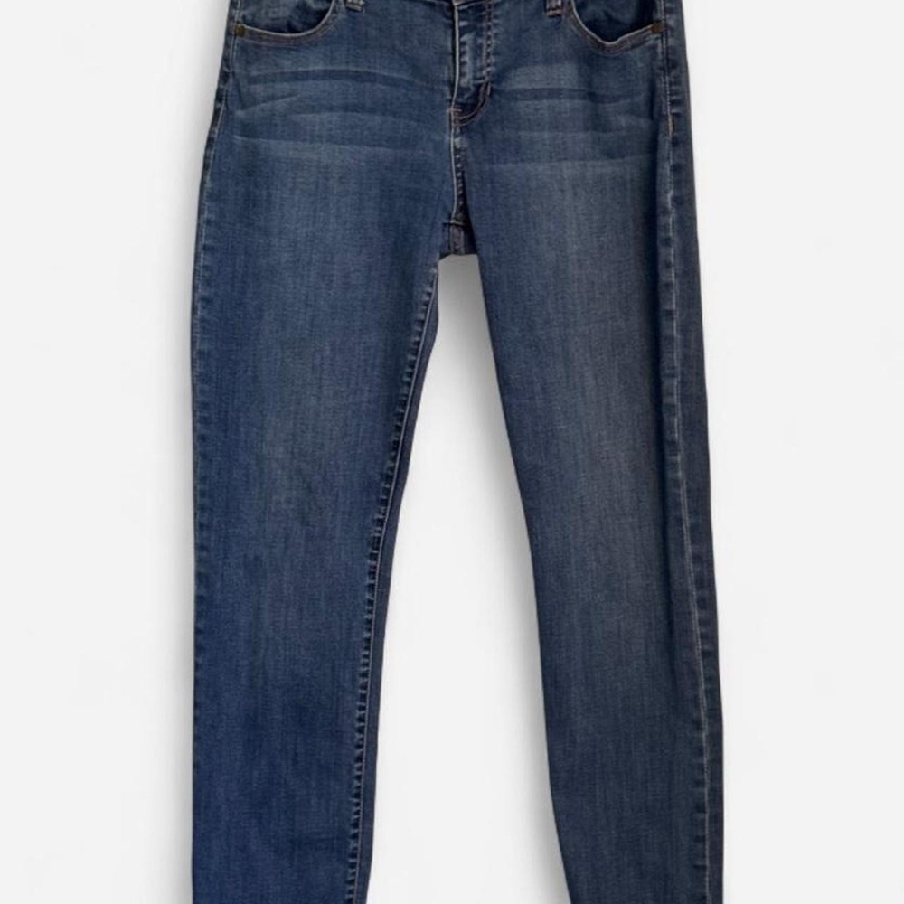 Liverpool Jeans Co Blue Denim Mid Rise Straight Slim Jeans 8